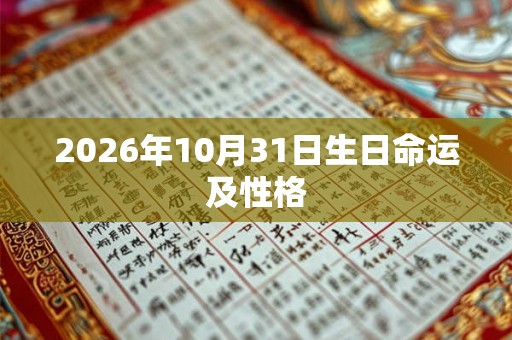 2026年10月31日生日命运及性格