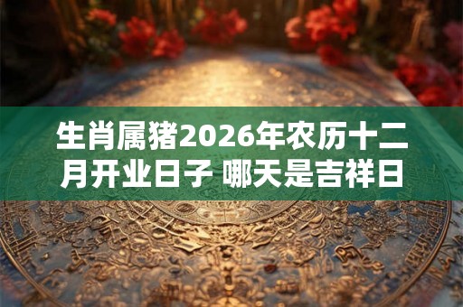 生肖属猪2026年农历十二月开业日子 哪天是吉祥日
