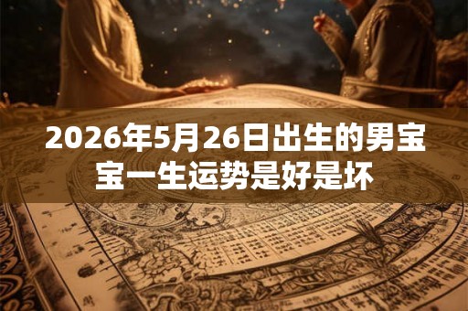 2026年5月26日出生的男宝宝一生运势是好是坏
