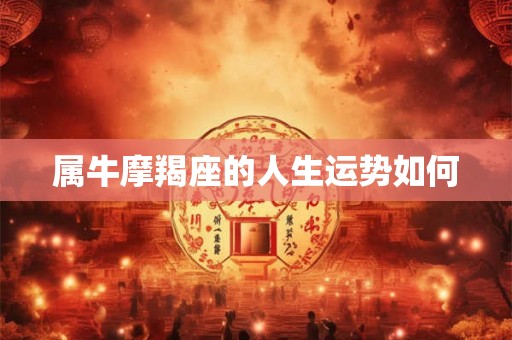 属牛摩羯座的人生运势如何