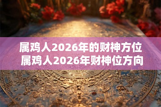 属鸡人2026年的财神方位 属鸡人2026年财神位方向