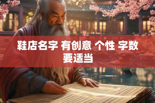 鞋店名字 有创意 个性 字数要适当
