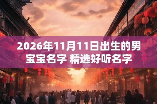 2026年11月11日出生的男宝宝名字 精选好听名字