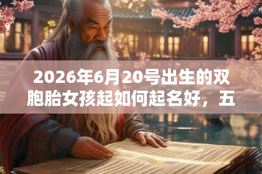 2026年6月20号出生的双胞胎女孩起如何起名好,五行属什么? 2026年6月20号出生的双胞胎女孩起如何起名好,五行属什么?