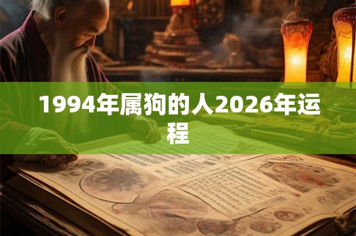 1994年属狗的人2026年运程 1994年属狗的人2026年运程