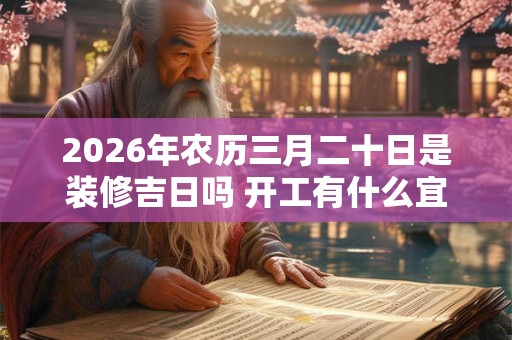 2026年农历三月二十日是装修吉日吗 开工有什么宜忌 2026年农历三月二十日是装修吉日吗 开工有什么宜忌