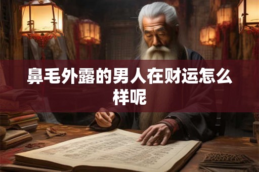 鼻毛外露的男人在财运怎么样呢 鼻毛外露的男人在财运怎么样呢