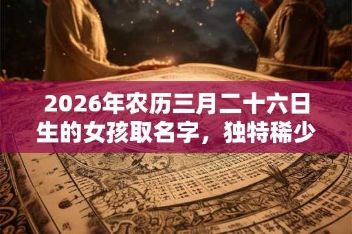 2026年农历三月二十六日生的女孩取名字，独特稀少的女宝宝名字