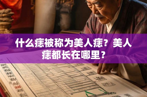 什么痣被称为美人痣？美人痣都长在哪里？