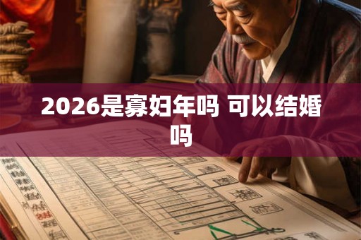 2026是寡妇年吗 可以结婚吗