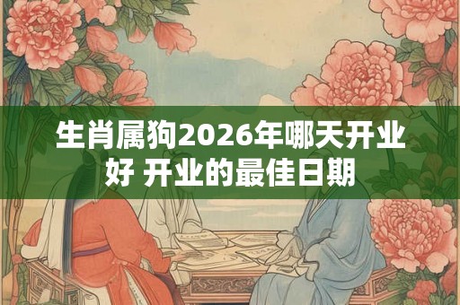 生肖属狗2026年哪天开业好 开业的最佳日期 生肖属狗2026年哪天开业好 开业的最佳日期