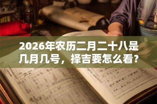 2026年农历二月二十八是几月几号，择吉要怎么看？