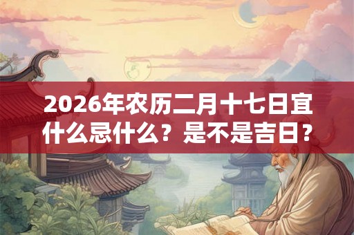 2026年农历二月十七日宜什么忌什么？是不是吉日？