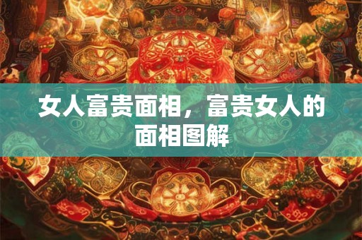 女人富贵面相，富贵女人的面相图解