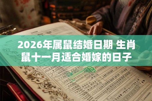 2026年属鼠结婚日期 生肖鼠十一月适合婚嫁的日子