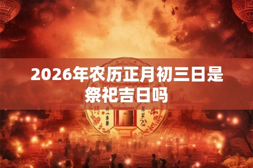2026年农历正月初三日是祭祀吉日吗