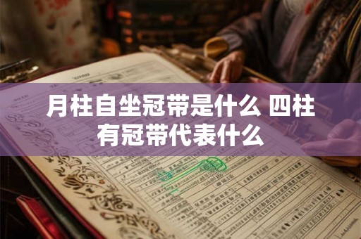 月柱自坐冠带是什么 四柱有冠带代表什么