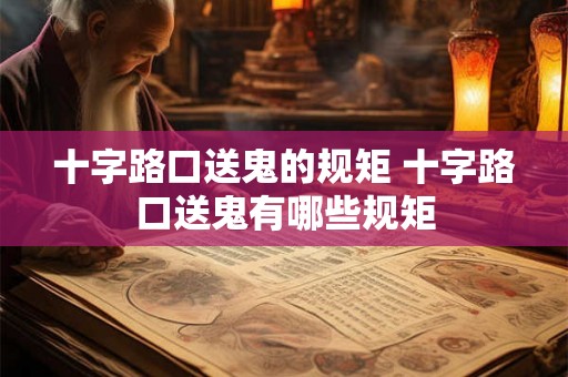 十字路口送鬼的规矩 十字路口送鬼有哪些规矩
