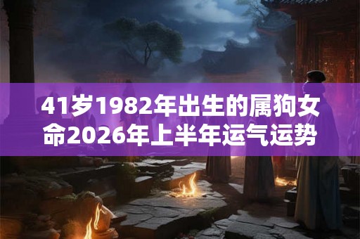 41岁1982年出生的属狗女命2026年上半年运气运势 41岁1982年出生的属狗女命2026年上半年运气运势