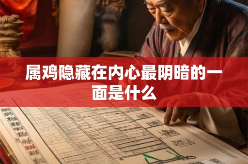 属鸡隐藏在内心最阴暗的一面是什么