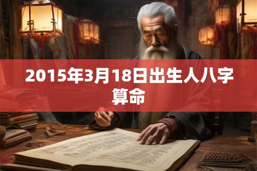2015年3月18日出生人八字算命