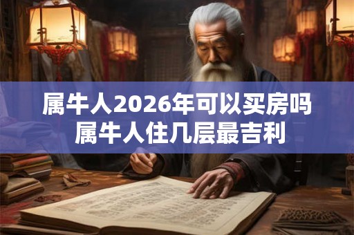 属牛人2026年可以买房吗 属牛人住几层最吉利