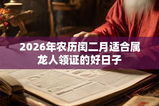 2026年农历闰二月适合属龙人领证的好日子