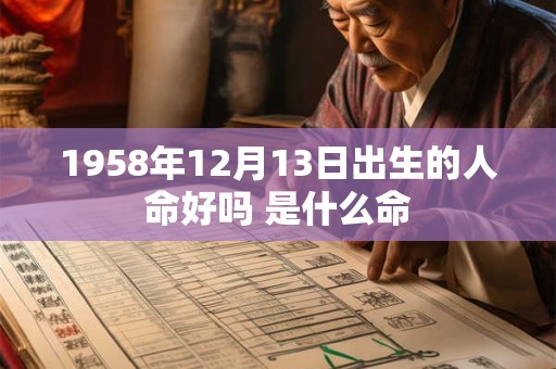 1958年12月13日出生的人命好吗 是什么命
