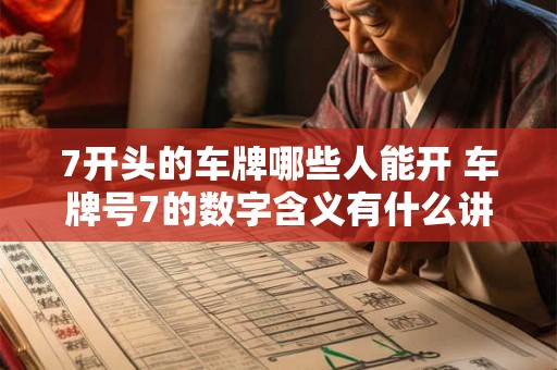 7开头的车牌哪些人能开 车牌号7的数字含义有什么讲究