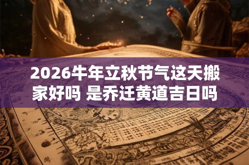 2026牛年立秋节气这天搬家好吗 是乔迁黄道吉日吗