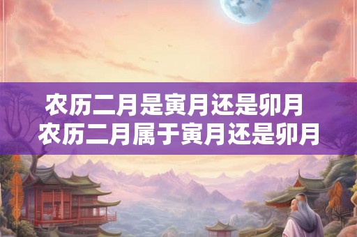 农历二月是寅月还是卯月 农历二月属于寅月还是卯月