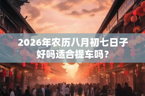 2026年农历八月初七日子好吗适合提车吗？