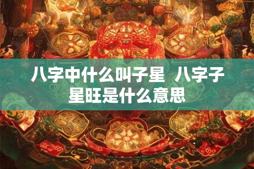 八字中什么叫子星  八字子星旺是什么意思