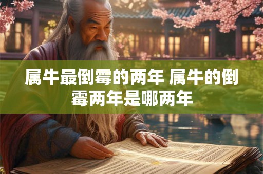 属牛最倒霉的两年 属牛的倒霉两年是哪两年