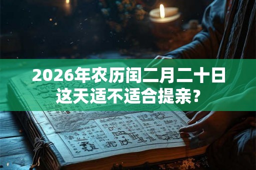2026年农历闰二月二十日这天适不适合提亲？