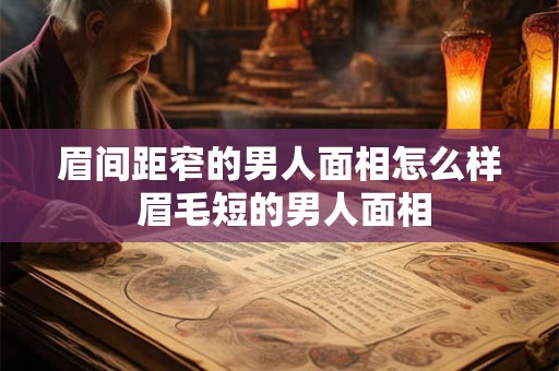 眉间距窄的男人面相怎么样 眉毛短的男人面相