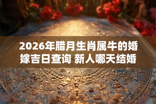 2026年腊月生肖属牛的婚嫁吉日查询 新人哪天结婚百年好合
