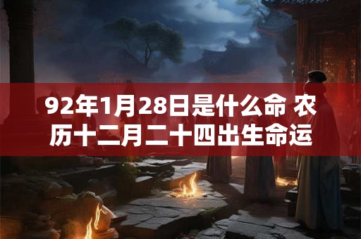 92年1月28日是什么命 农历十二月二十四出生命运