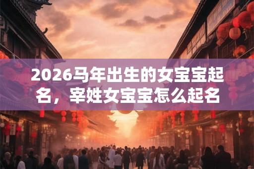2026马年出生的女宝宝起名，宰姓女宝宝怎么起名