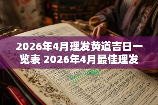 2026年4月理发黄道吉日一览表 2026年4月最佳理发日是哪一天 2026年4月理发黄道吉日一览表 2026年4月最佳理发日是哪一天