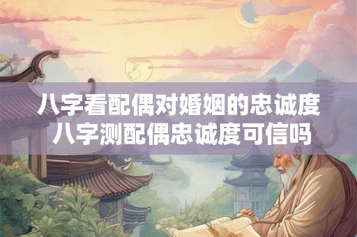 八字看配偶对婚姻的忠诚度 八字测配偶忠诚度可信吗