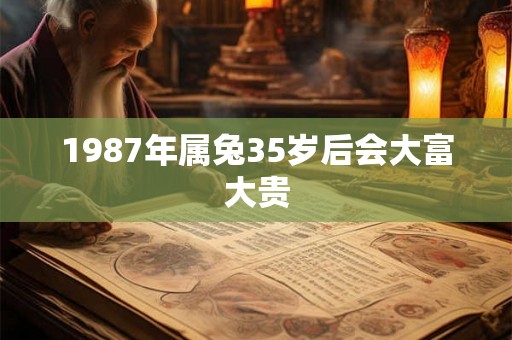 1987年属兔35岁后会大富大贵