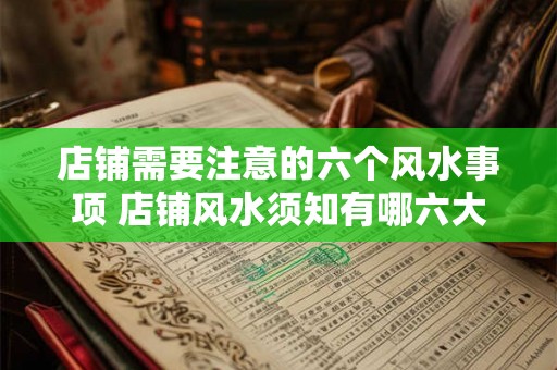 店铺需要注意的六个风水事项 店铺风水须知有哪六大事项