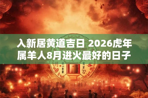 入新居黄道吉日 2026虎年属羊人8月进火最好的日子