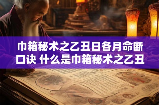巾箱秘术之乙丑日各月命断口诀 什么是巾箱秘术之乙丑日各月命断口诀