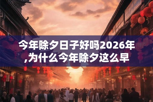 今年除夕日子好吗2026年,为什么今年除夕这么早