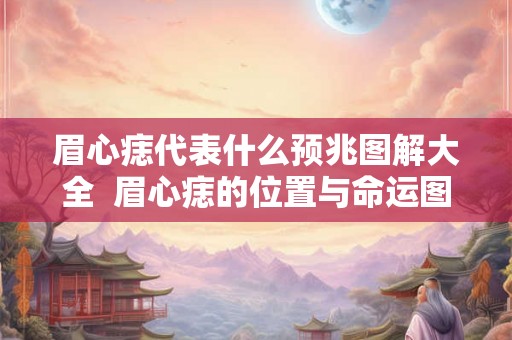 眉心痣代表什么预兆图解大全  眉心痣的位置与命运图