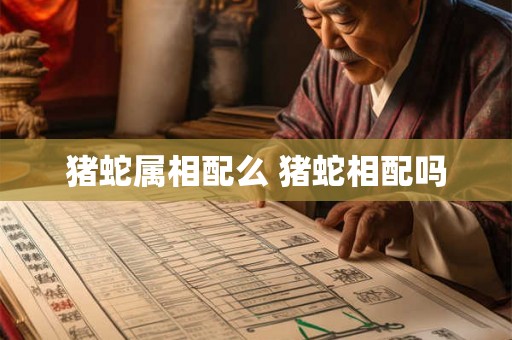 猪蛇属相配么 猪蛇相配吗