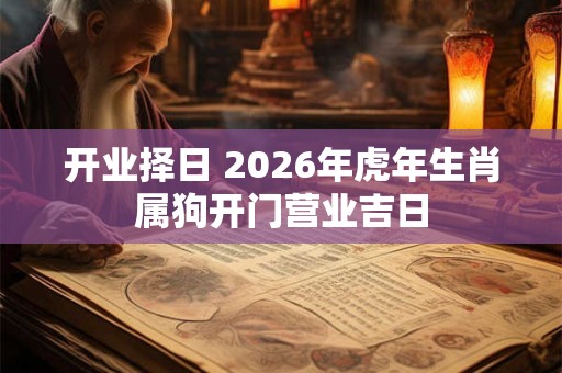 开业择日 2026年虎年生肖属狗开门营业吉日