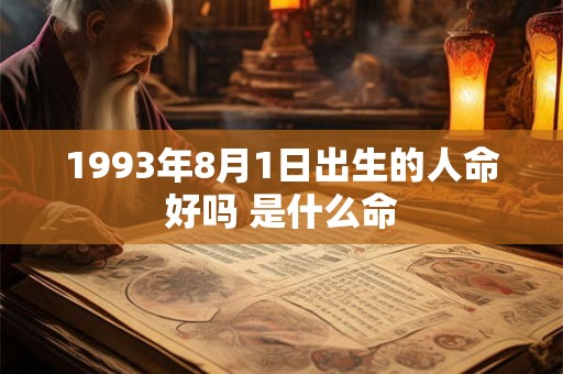 1993年8月1日出生的人命好吗 是什么命